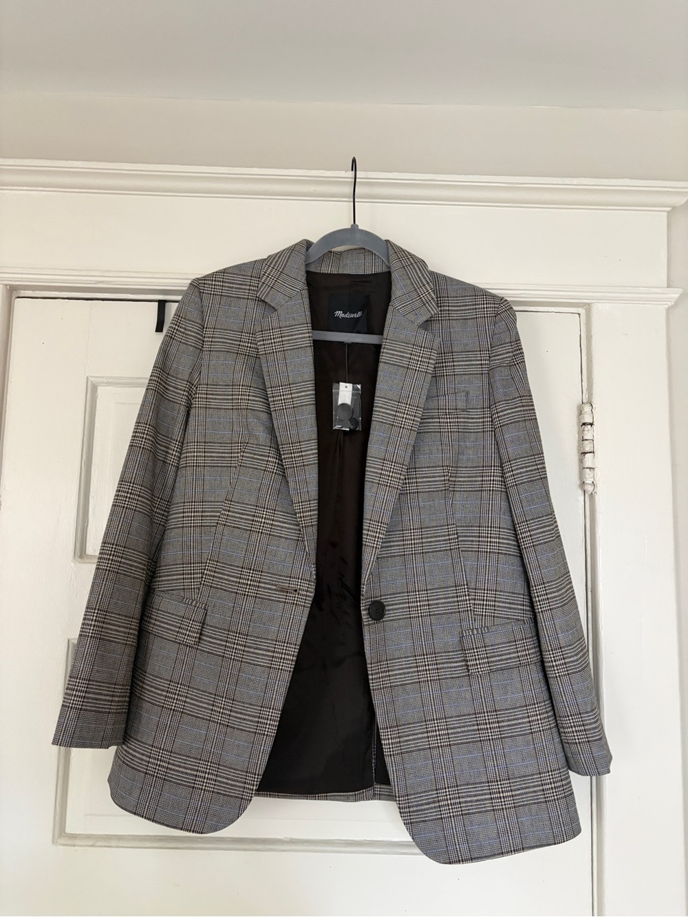 Madewell Women’s The Klein Blazer in Cooper Plaid NWT size 2